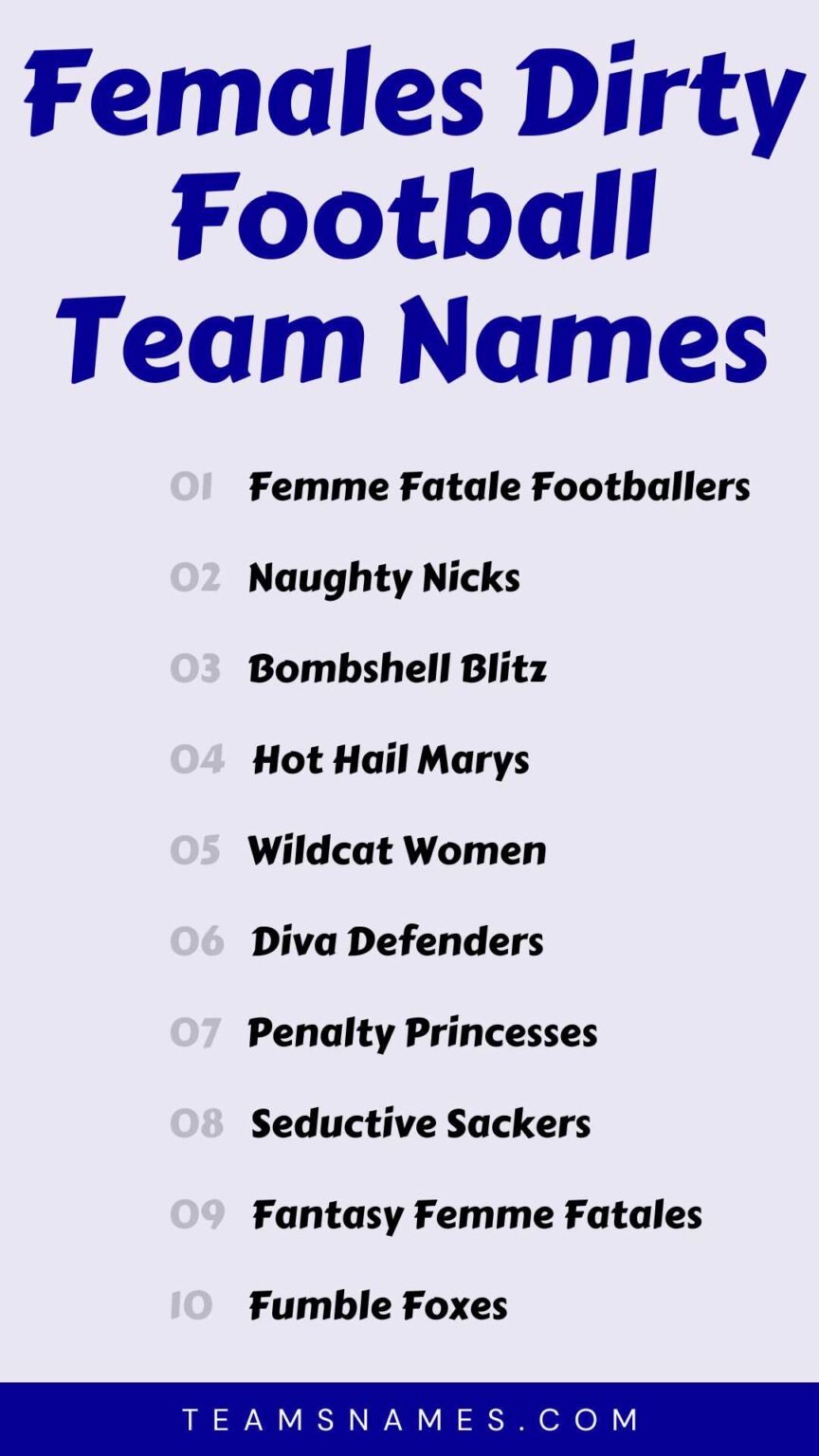 340 Inappropriate Fantasy Football Team Names To Try Out