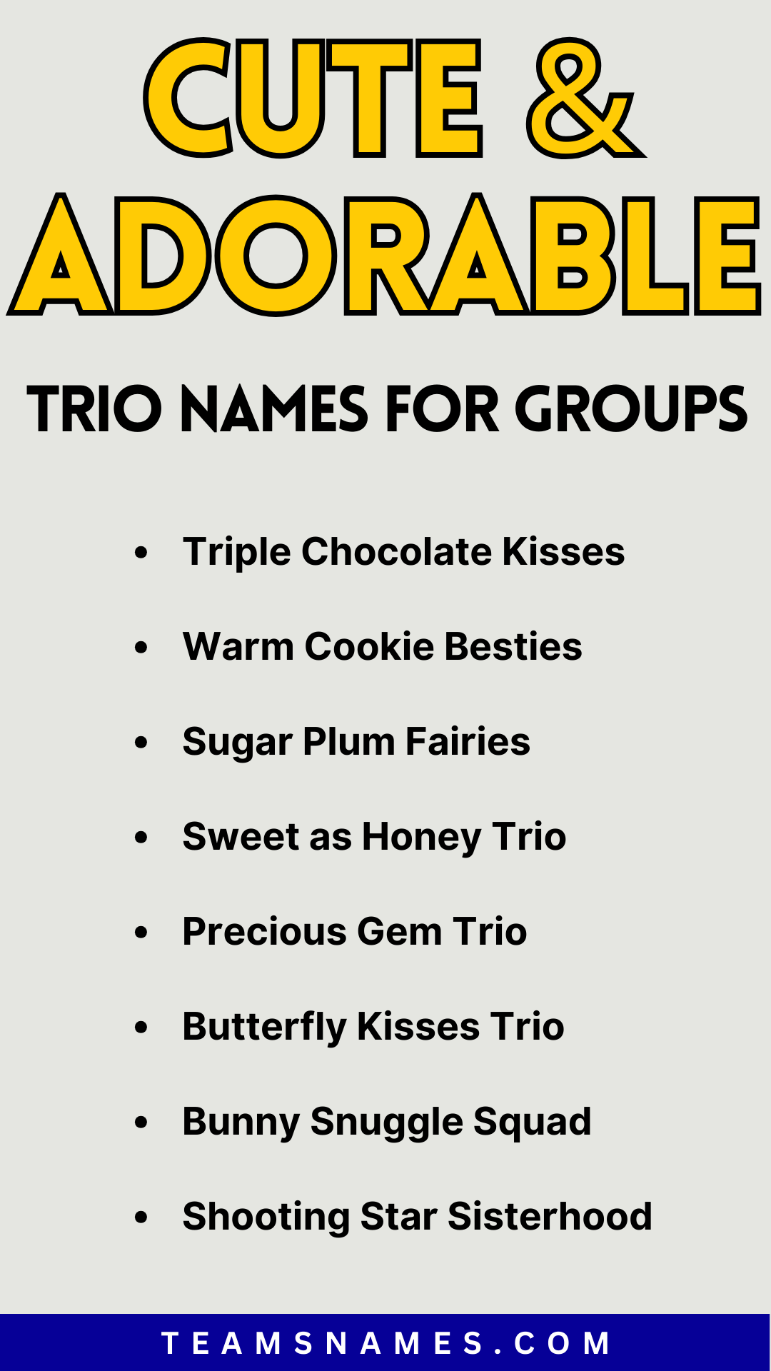 cute trio names for 3 people