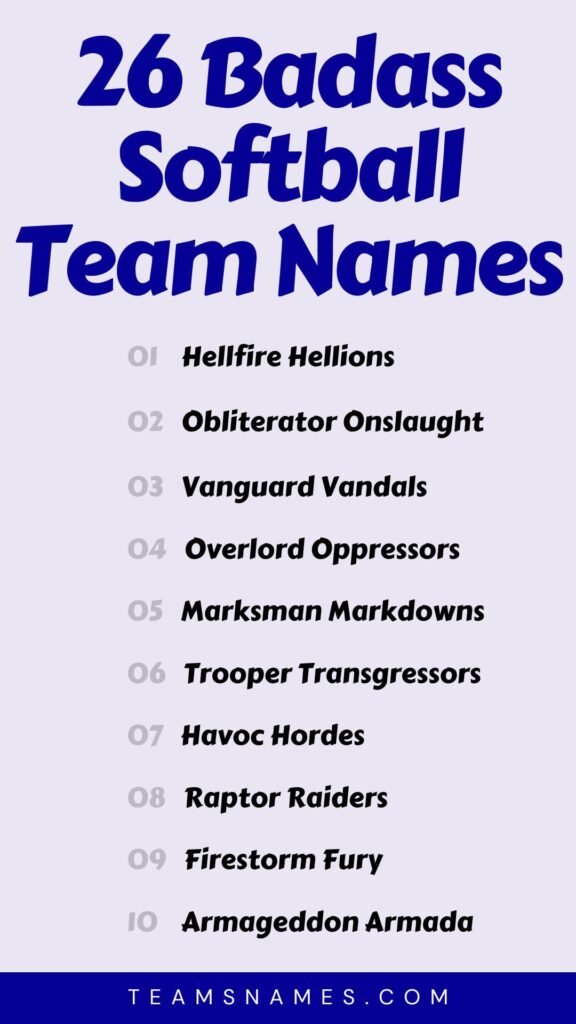 315 Best Softball Team Names to Stand Out!