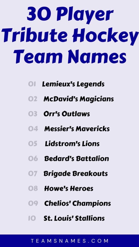 200+ Fantasy Hockey Team Names From Funny to Fearless