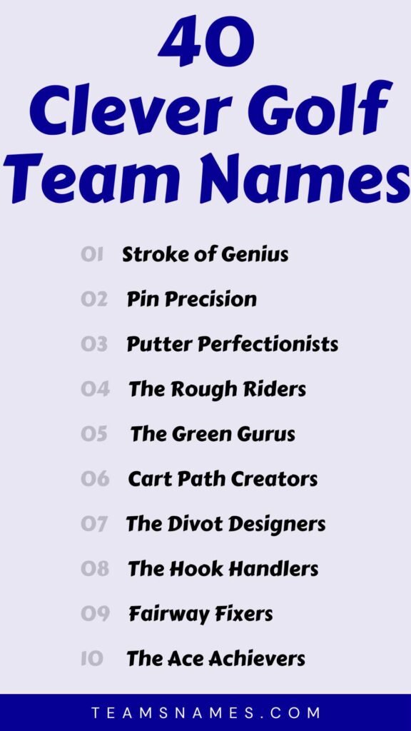 300+ Cool Golf Team Names for Ladies, Bad Golfers, and More