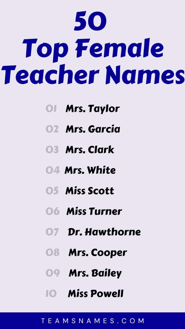 317 Unique Teacher Names: A Comprehensive List for Every Need