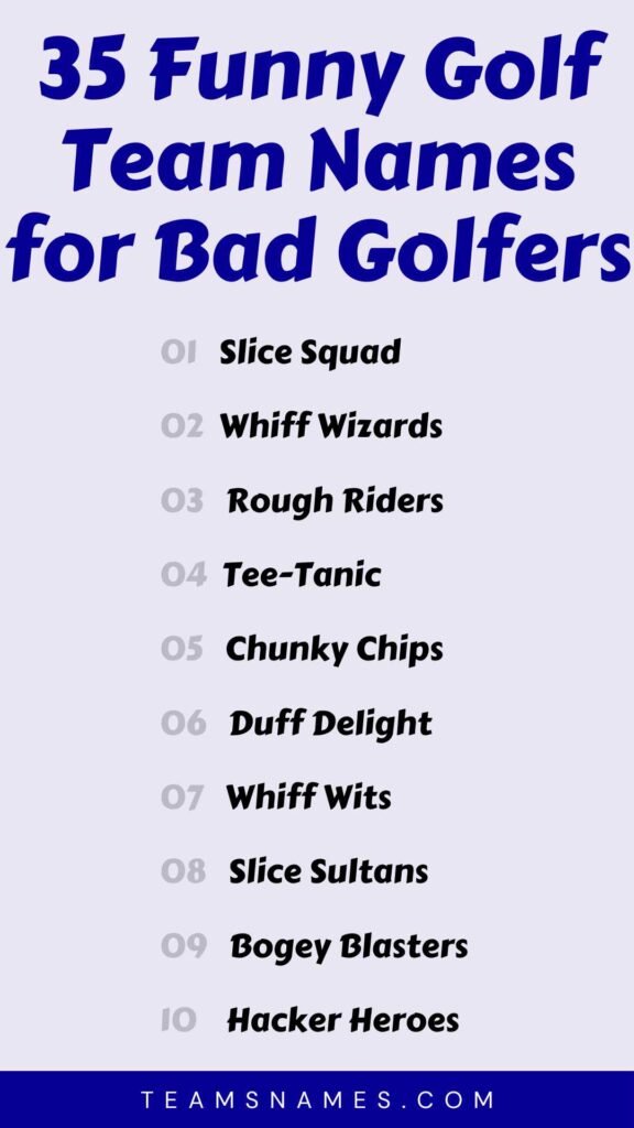 386 Unique & Funny Golf Team Names to Make Buddies Laugh