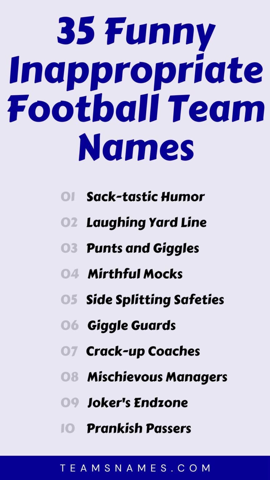 340+ Inappropriate Fantasy Football Team Names to Try Out