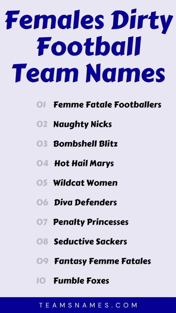 340+ Inappropriate Fantasy Football Team Names to Try Out