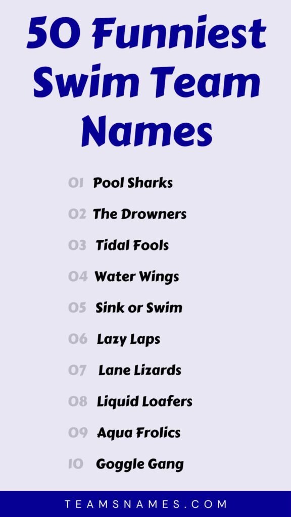 funny swim team names