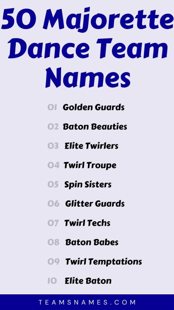 Majorette Dance Team Names