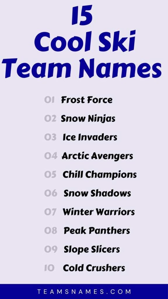 Cool Ski Team Names