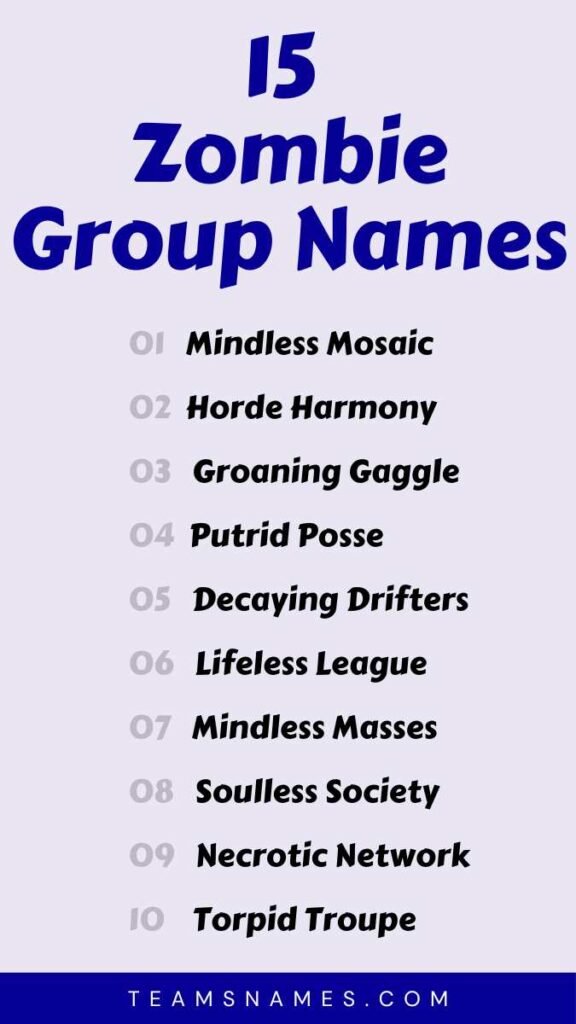 Zombie Group Names