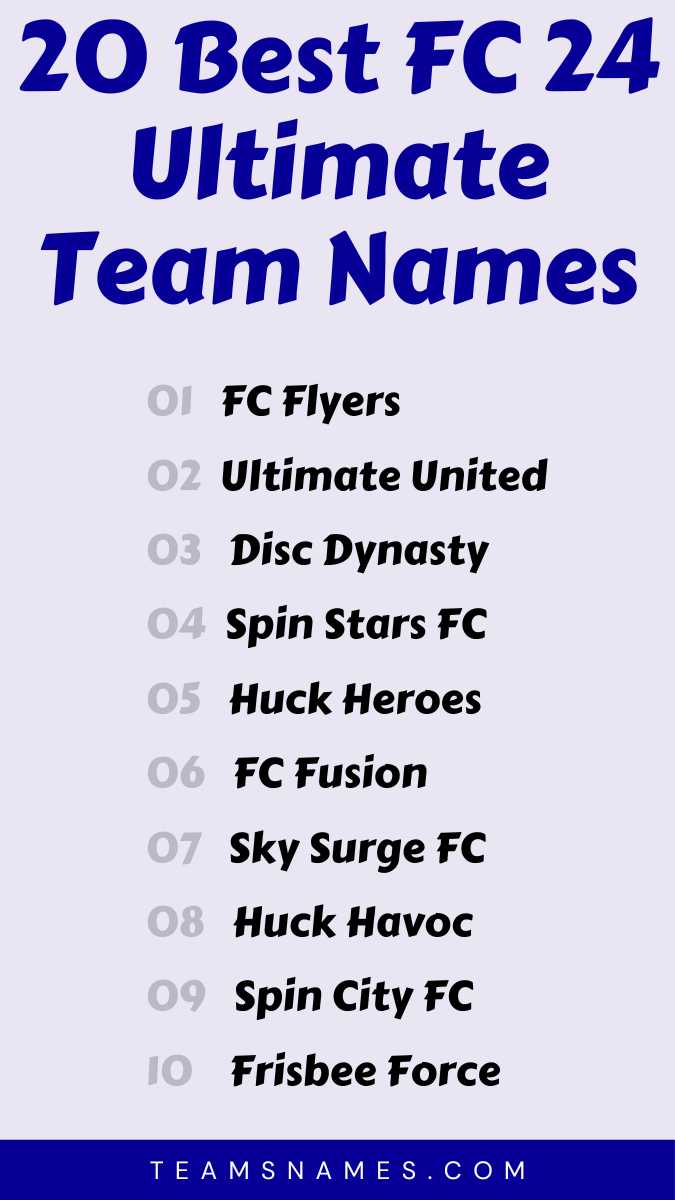 Ultimate Move Names 215 Epic Frisbee Team Names for Unmatched Team Spirit – Teams Names