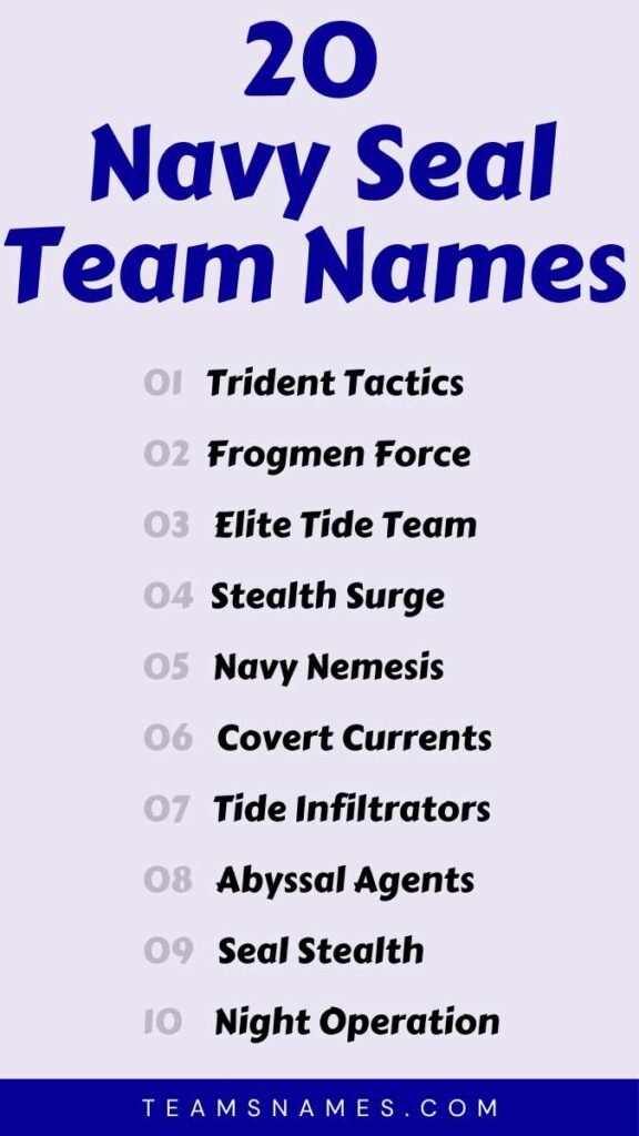 Navy Seal team names