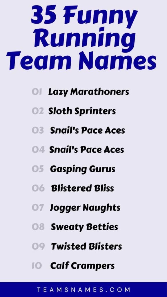 Funny Running Team Names