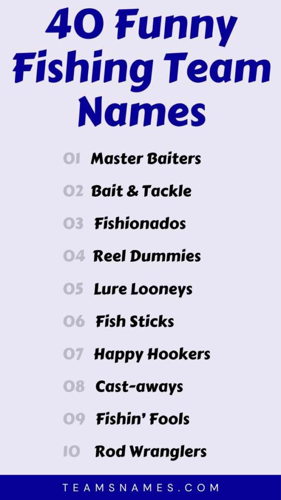 Funny Fishing Team Names