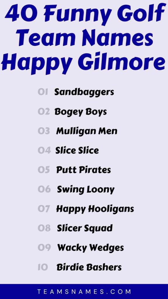 Funny Golf Team Names Happy Gilmore