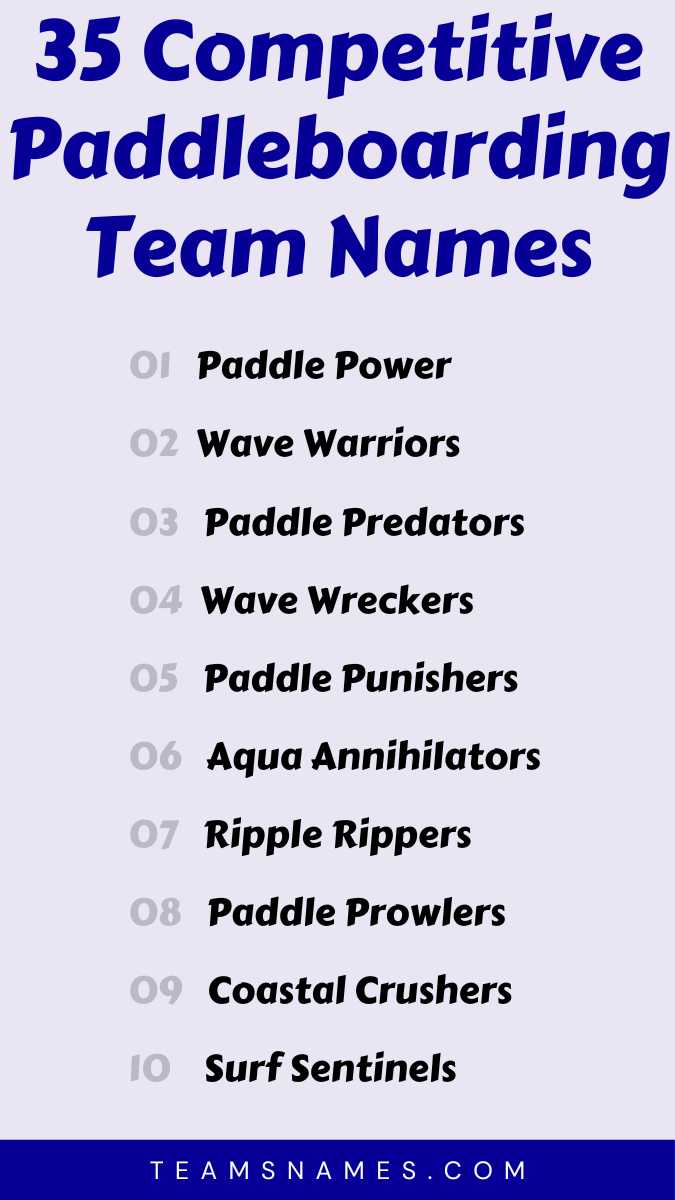 360 Powerful Paddleboarding Team Names for SUP Enthusiasts