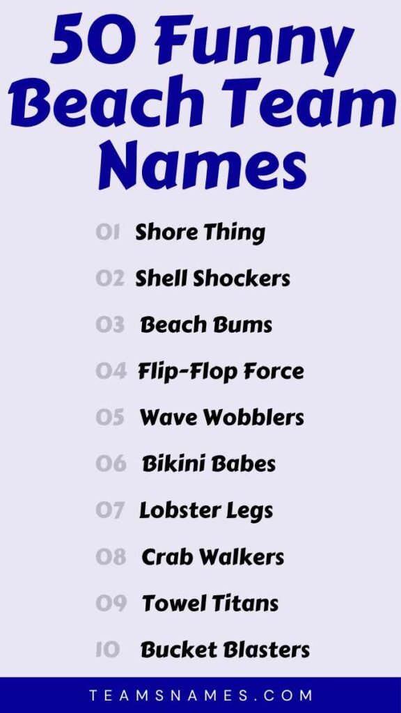 Beach Team Names