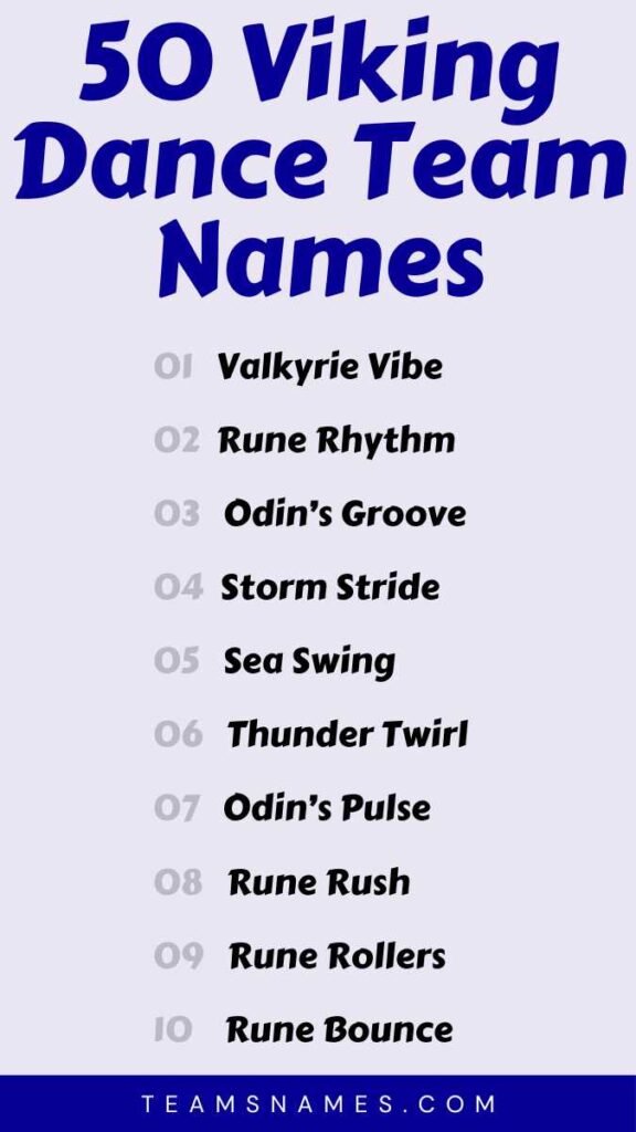 Viking Dance Team Names