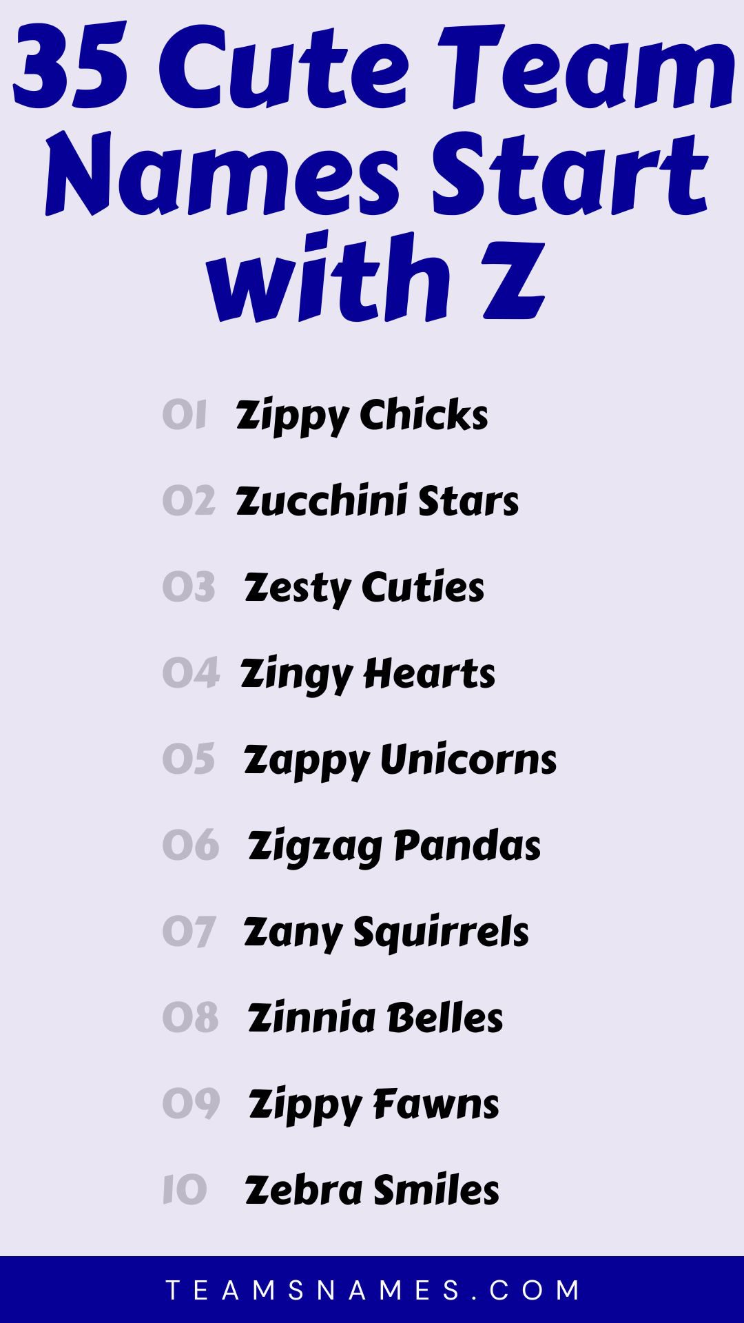 385 Creative Team Names Starting with Z for a Winning Edge – Teams Names