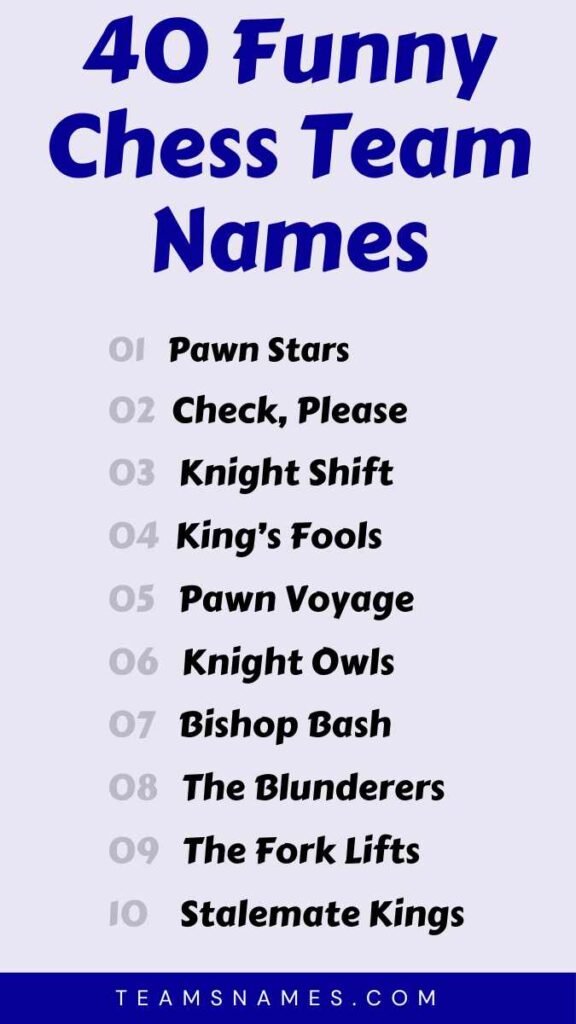 Funny Chess Team Names