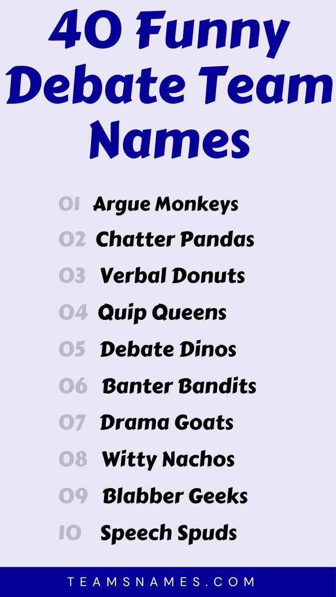 480 Genius Debate Team Names to Dominate Competition – Teams Names