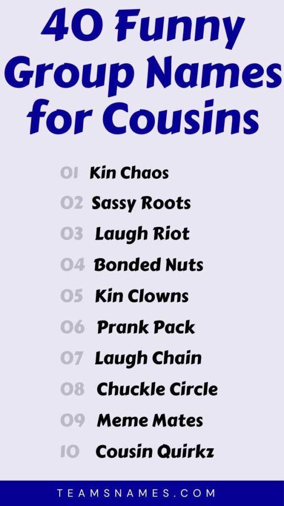 Funny Group Names for Cousins