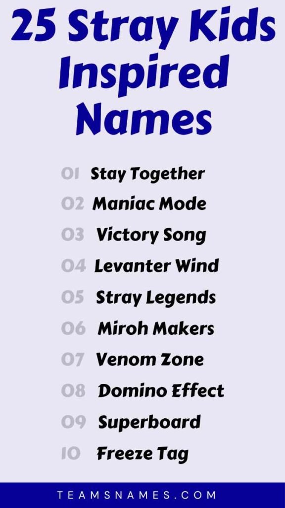 Stray Kids Inspired Names