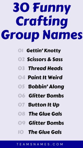 475 Bold & Unique Craft Group Names for Every Crafter